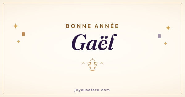Image « Bonne année Gaël » au format large