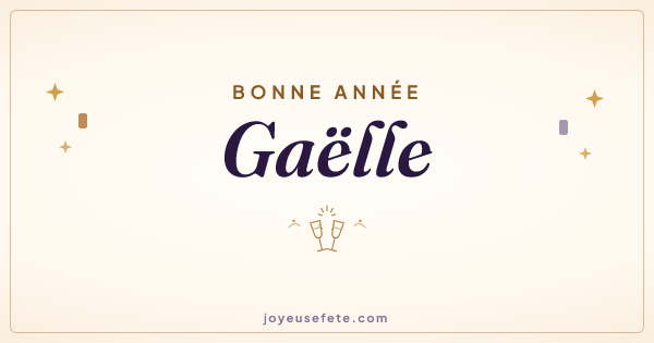 Image « Bonne année Gaëlle » au format large