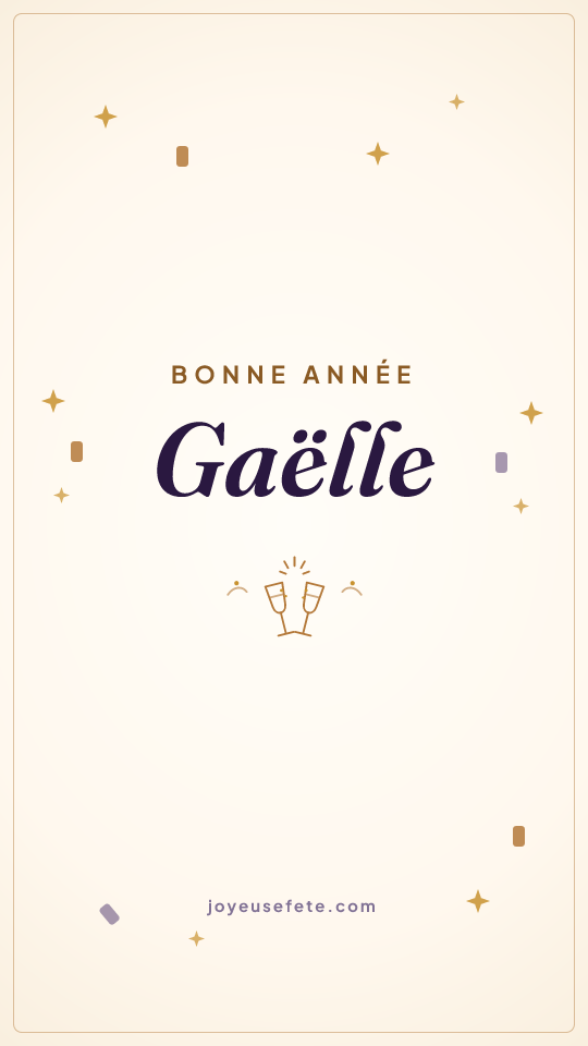 Image « Bonne année Gaëlle » au format story