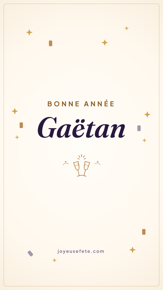 Image « Bonne année Gaëtan » au format story