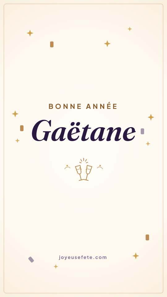 Image « Bonne année Gaëtane » au format story