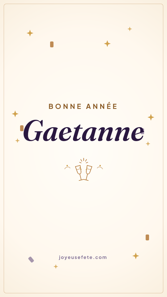 Image « Bonne année Gaetanne » au format story