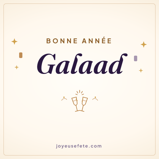 Image carrée « Bonne année Galaad » pour WhatsApp