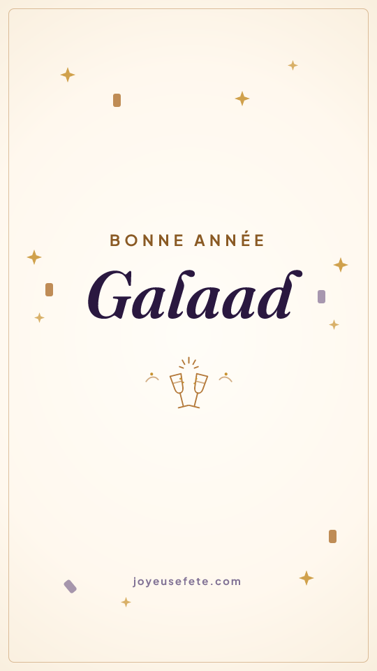 Image « Bonne année Galaad » au format story