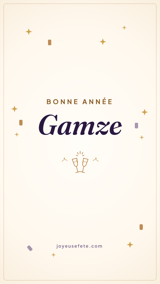 Image « Bonne année Gamze » au format story