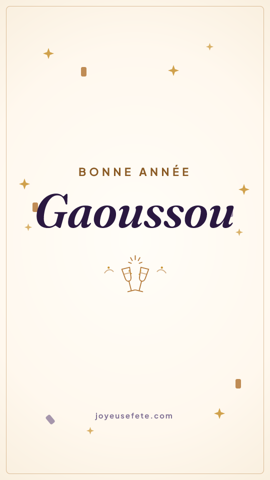 Image « Bonne année Gaoussou » au format story