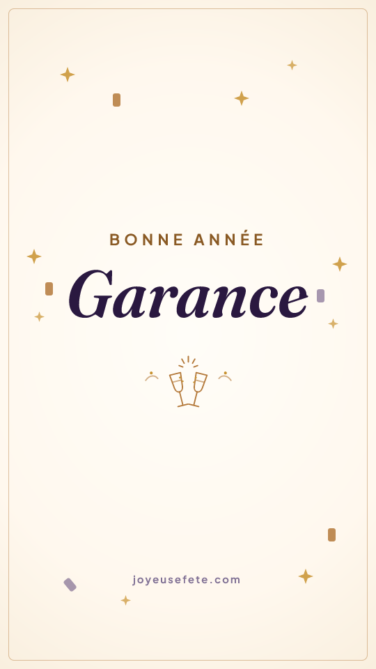 Image « Bonne année Garance » au format story