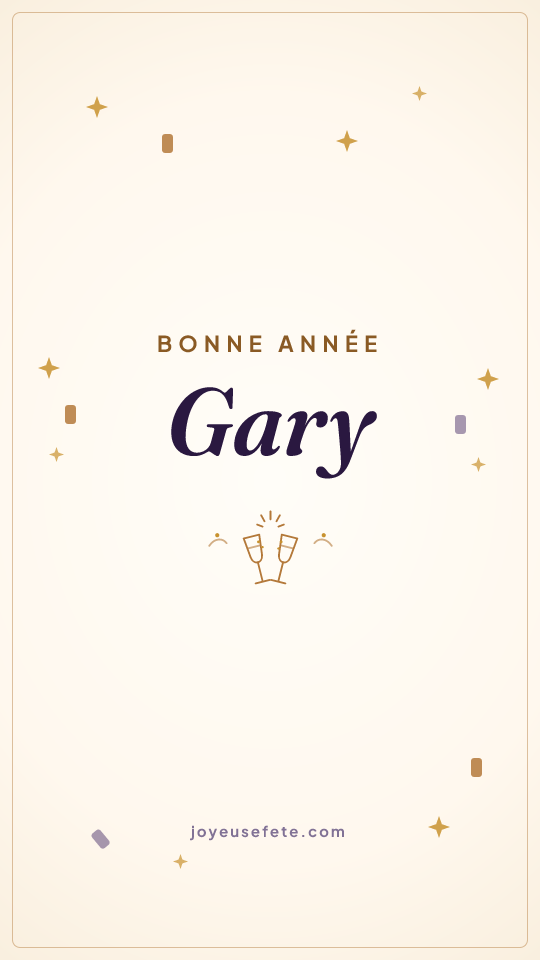 Image « Bonne année Gary » au format story