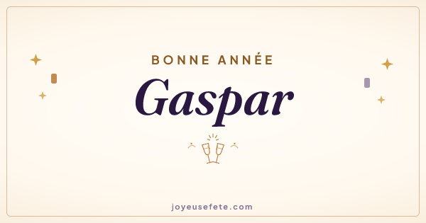 Image « Bonne année Gaspar » au format large