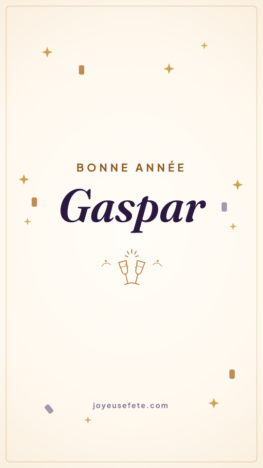Image « Bonne année Gaspar » au format story