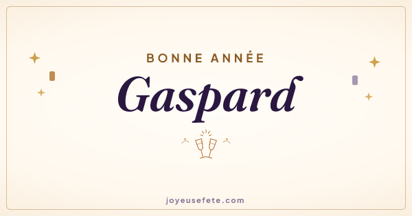 Image « Bonne année Gaspard » au format large