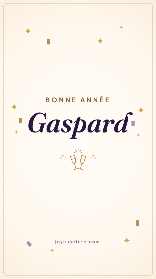Image « Bonne année Gaspard » au format story