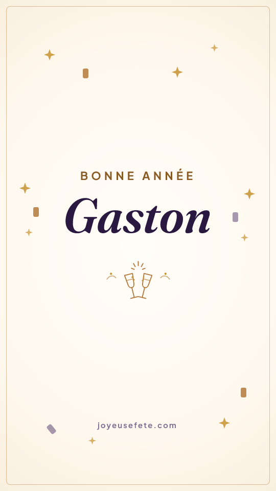 Image « Bonne année Gaston » au format story