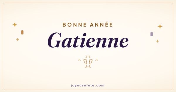 Image « Bonne année Gatienne » au format large