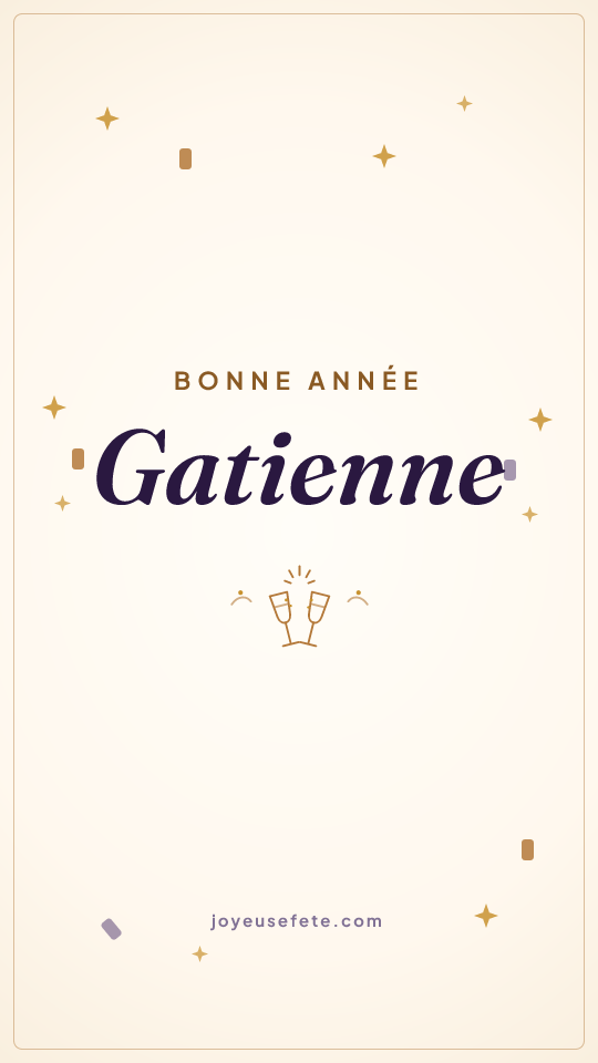 Image « Bonne année Gatienne » au format story