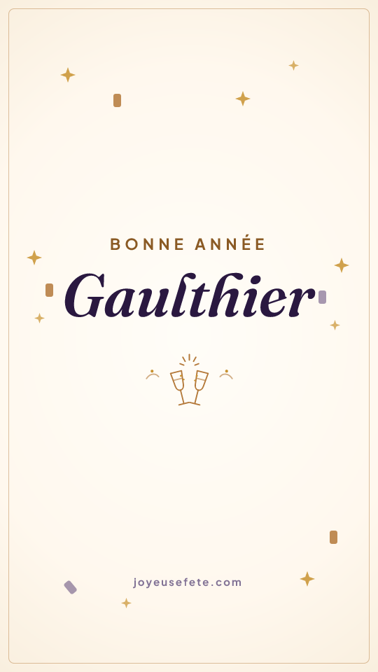 Image « Bonne année Gaulthier » au format story