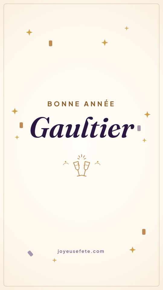 Image « Bonne année Gaultier » au format story
