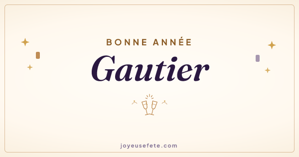 Image « Bonne année Gautier » au format large