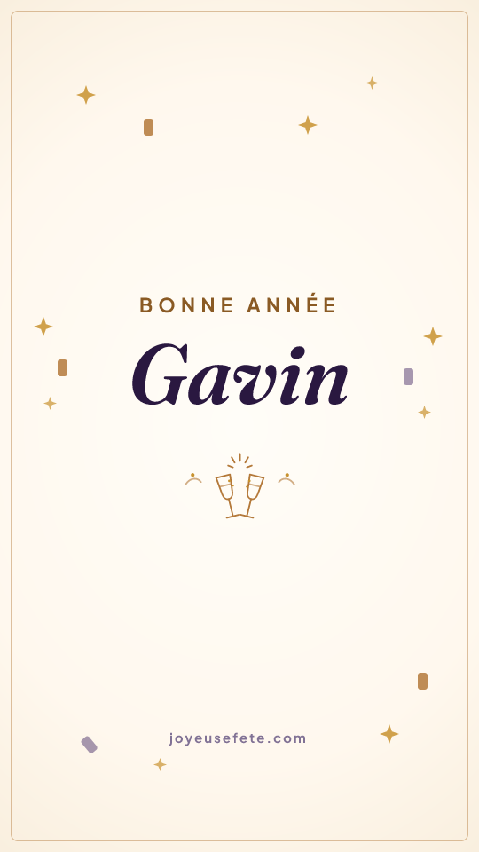 Image « Bonne année Gavin » au format story
