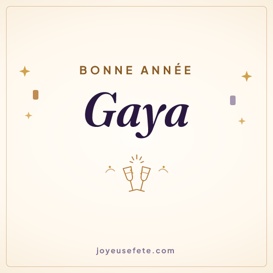 Image carrée « Bonne année Gaya » pour WhatsApp
