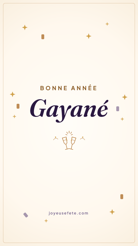 Image « Bonne année Gayané » au format story