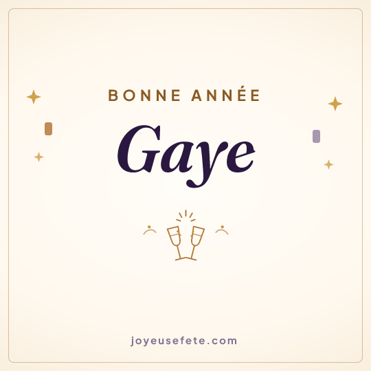 Image carrée « Bonne année Gaye » pour WhatsApp