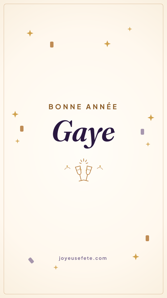 Image « Bonne année Gaye » au format story