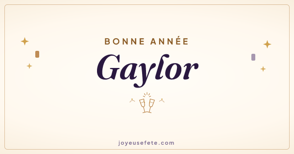 Image « Bonne année Gaylor » au format large
