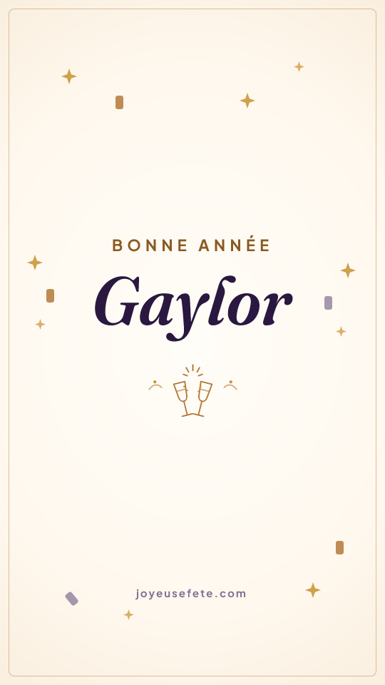 Image « Bonne année Gaylor » au format story