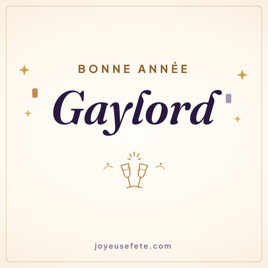 Image carrée « Bonne année Gaylord » pour WhatsApp