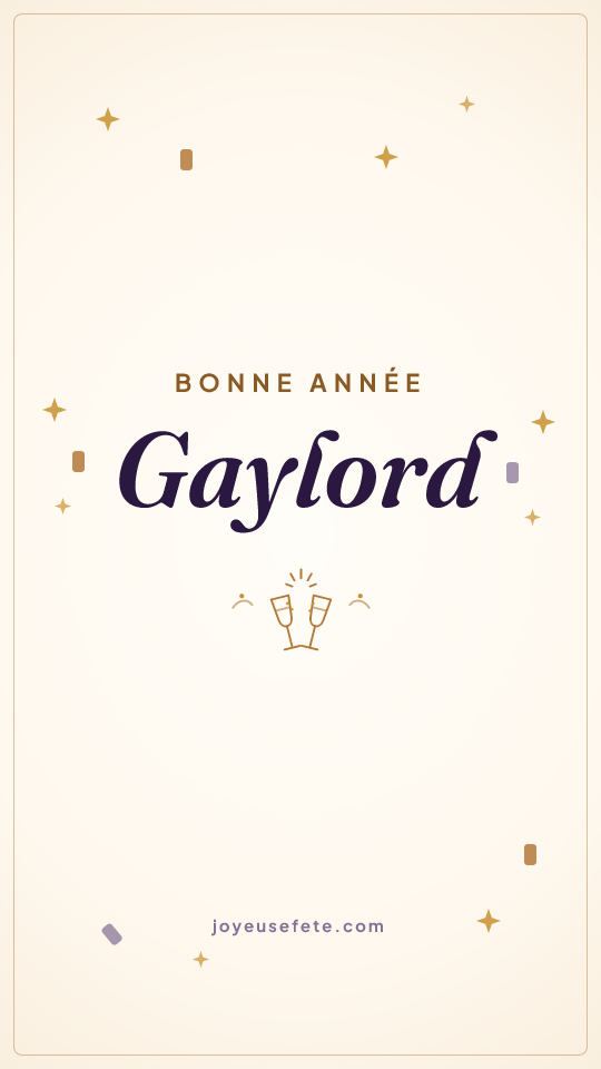 Image « Bonne année Gaylord » au format story