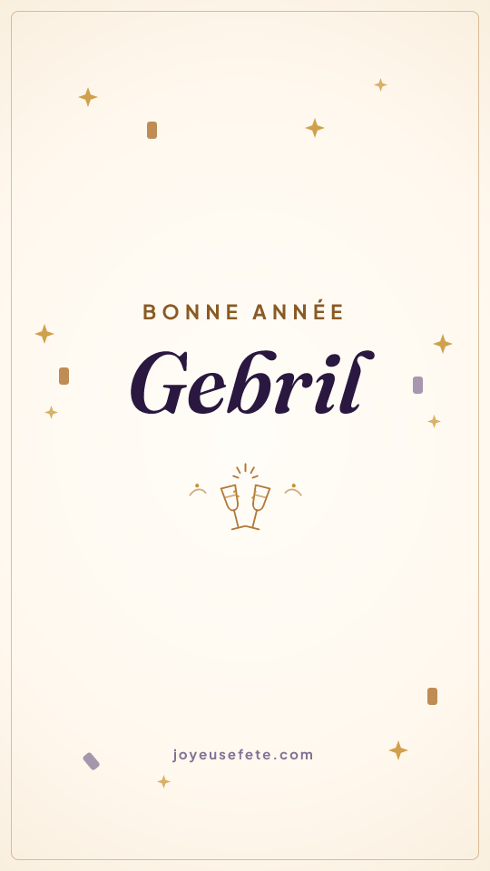 Image « Bonne année Gebril » au format story