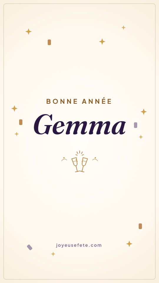 Image « Bonne année Gemma » au format story