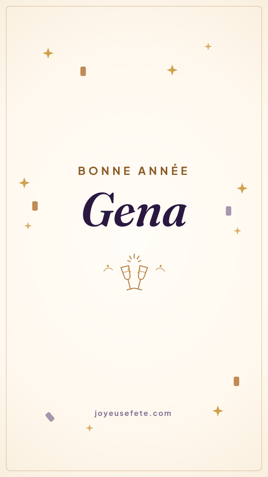 Image « Bonne année Gena » au format story