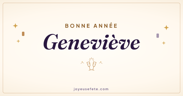 Image « Bonne année Geneviève » au format large