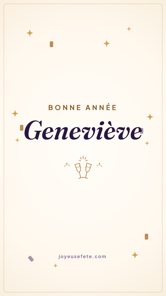 Image « Bonne année Geneviève » au format story