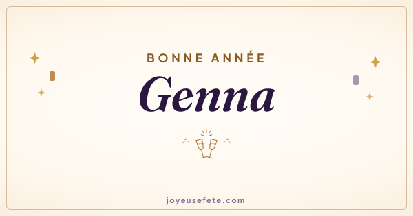 Image « Bonne année Genna » au format large