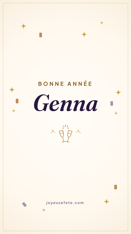 Image « Bonne année Genna » au format story