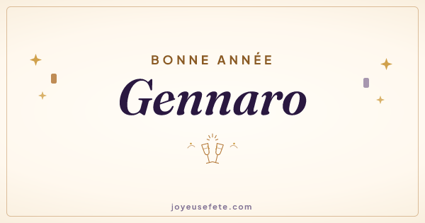 Image « Bonne année Gennaro » au format large