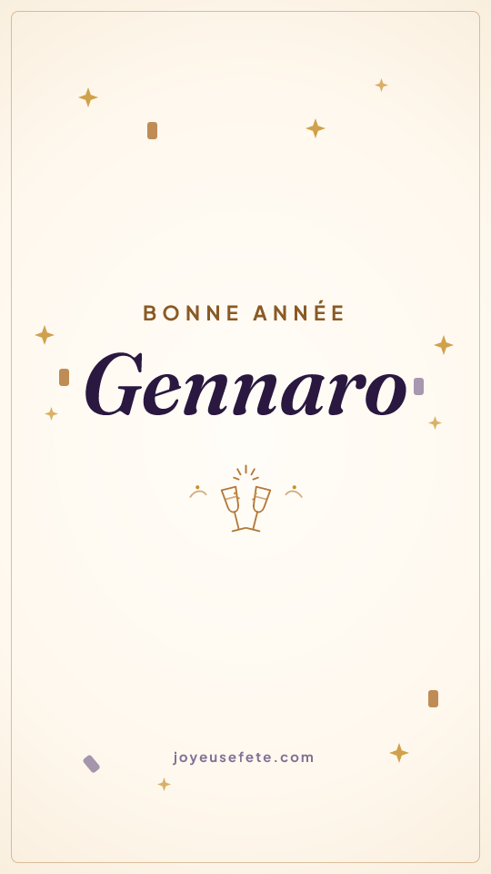 Image « Bonne année Gennaro » au format story