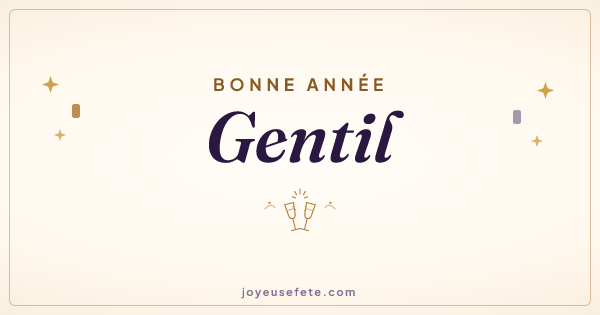 Image « Bonne année Gentil » au format large
