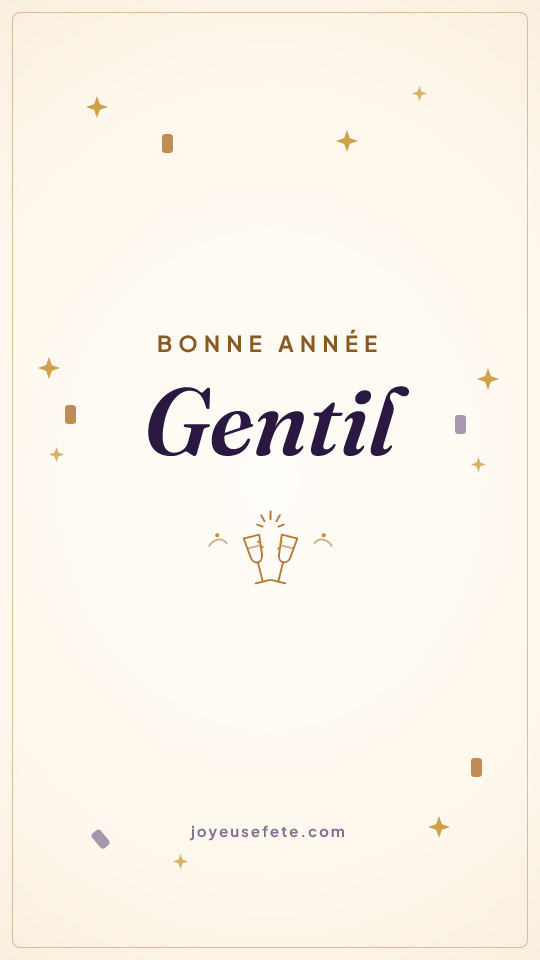 Image « Bonne année Gentil » au format story
