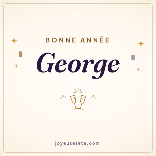 Image carrée « Bonne année George » pour WhatsApp