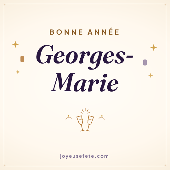 Image carrée « Bonne année Georges-Marie » pour WhatsApp