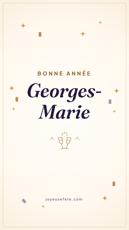 Image « Bonne année Georges-Marie » au format story