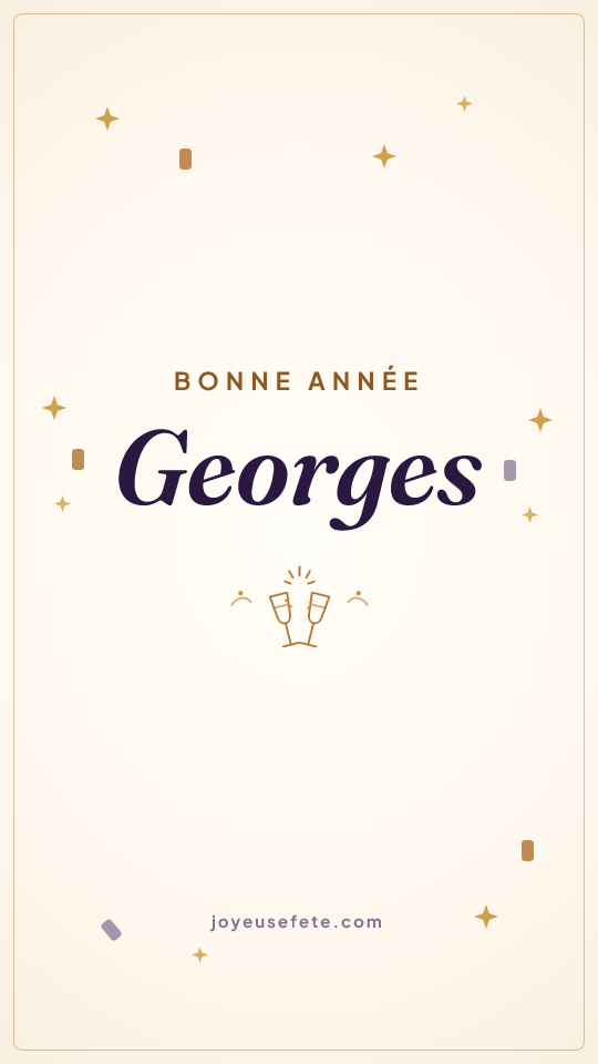 Image « Bonne année Georges » au format story