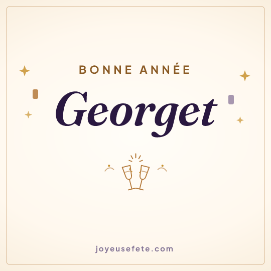 Image carrée « Bonne année Georget » pour WhatsApp