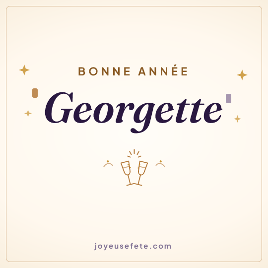 Image carrée « Bonne année Georgette » pour WhatsApp