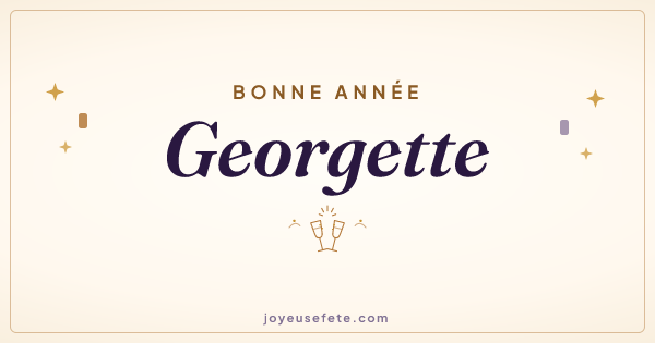 Image « Bonne année Georgette » au format large