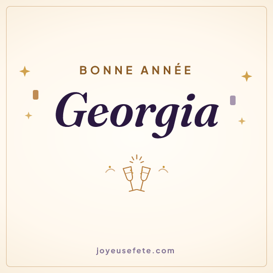 Image carrée « Bonne année Georgia » pour WhatsApp